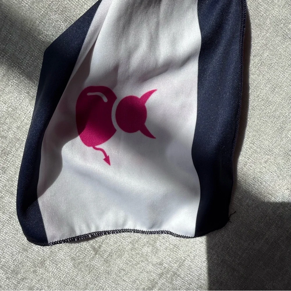Pink and Black ITINERISUNITE Logo Scarf Bandana Wrap Accessory